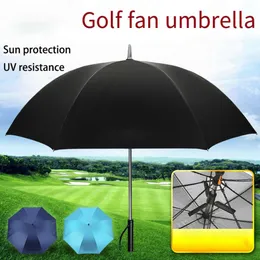 Parasol golfowy jest wyposażony w elektryczny parasol fanowy UV Protection Outdoer Parrella dla ochrony przeciwsłonecznej i parasola golfowego Sunshade