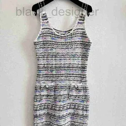 Basic & Casual Dresses designer 24 Summer New Product Small Fragrant Lavender Tone Special Yarn Sling Dress PKDZ