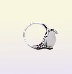 NEU 925 Silber Simple Opal Ladies Retro Punk Ring Fit Cubic Jubiläum Schmuck für Frauen Weihnachtsgeschenk5287052