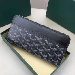 Bästsäljande plånbok NYA 85% FACTORY PROMOTION GOUYA NY FAMEL ZIPPER WALLET MADE AV EVENTIN LÄDER MED STORA KAPITAL UNIVERSAL LÅNG KORT KORT BAG FÖR MÄNNER OCH BAG