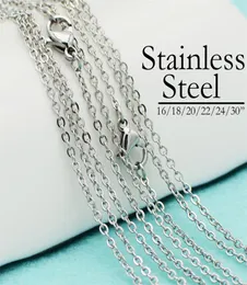 50 шт. Ожерелье из нержавеющей стали Neovogue 16 18 20 22 24 30 -дюймовый овальный кабельный кабельный ожерелье для женщин.