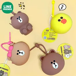 Round Faced Brown Bear Silicone Children's Zero Wallet Cute Qiu Ke Cartoon Earphone Storage Bag Gift For Women 80% Factory Partihandel