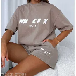 White Foxs Designer T Shirt Woman Foxx Set Tracksuit English Letters Tshirt Nowe stylowe koszule sportowe Dwuczęściowe szorty multi-styl Wybierz 201