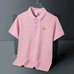 Herren Sommergolf Shirt Polo High -End -Business -Herren kurzärmeliges Top Casual Revers Golf Kleidung atmungsaktives Mens Polo Shirt 240510