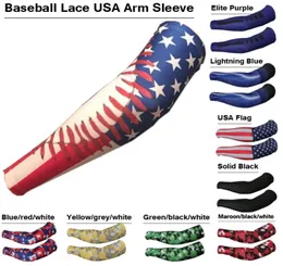 2017 Baseball Lace USA American Flag Arm Sleeve012345690273006467466
