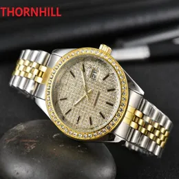 Men Watches Women Watch 40mm Quartz Movement All Diamonds Dial Ring Iced Out Wristwatch High Quality Unisex Dress Wristwatches Lady Clo 310n