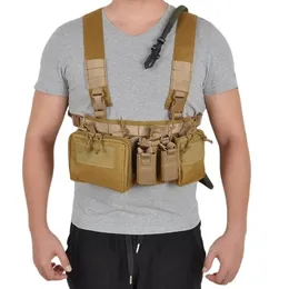 Outdoor Military Fans Tactical Chest Hanging Molle Field Training Vest Multifunctional Strap Special Camouflage Vest 240507