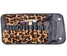 12pcs لكل مجموعة نساء Pro Makeup Brush Tool Tool Cosmetic Leopard Bag Beauty Kit Rra38961724082