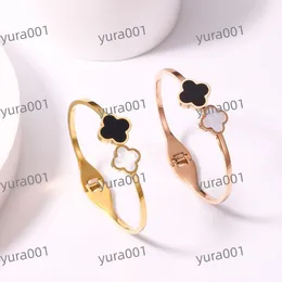Projektant Bracelets 4/Four Leaf Clover Bangle Open-End Bransoletka marka złota platana biżuteria damskie prezenty imprezowe nie zanikają