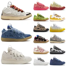 Outdoor-Sporttrainer geprägtes Mutterkinder-Netz-Netz gedruckter Gummi-Leder-Sneaker Vintage Luxury Curb Fashion Designer Schuhe lässig Frauen Herren Plattform 35-46