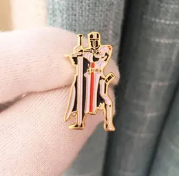 10pcs Masons Pins Straż Miecz MA KNIGHTS TEMPLAR SEL Crusaders Solomons Temple Polity niestandardowe metalowe odznakę klapy Brooch849496353885