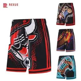 Herren -Shorts Amerikanische Basketballhosen Herren Basketball Shorts Lose und schnell trocknen lässiger Strandboden mit Taschen Sommer -Fitnessstudio Jogger Jogger J240510