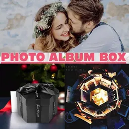 3pcs подарочная упаковка новая фотоальбом коробка Diy Scrapbook Lovely Surprision Pare Pare Box Love Memory Anniversary Day Day Girl Love Gift