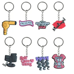 Charms Barber Shop Theme 33 Keychain Keychains For School Day Birthday Party Supplies Gift Men Backpack Keyring Suitable Schoolbag Key Ot6V9