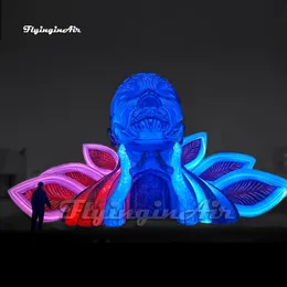 Amazing Large Inflatable Tree God Tunnel Carnival Stage Backdrop Air Blow Up Jungle Goddess Statue With Wings For Show