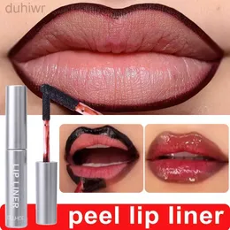 Lip Pencils Waterproof lip line peeling tattoo lip color waterproof long-lasting matte lip color brown contour tearing lip color dyed cosmetics d240510
