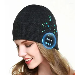 Berety bezprzewodowe Bluetooth Musical Hats do mycia zimowe ciepłe unisex mężczyzn czapki normy ręczne foneCall Cap