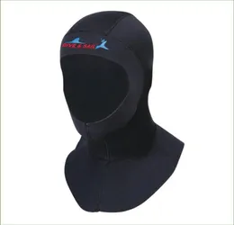 DC02H 3mm Neopren Dalış Şapkası Omuz Profesyonel Uniex Yüzme Kapağı Kış Soğuk Geçirmez Wetsuits Kafa Kapağı Dalış Kask5087168