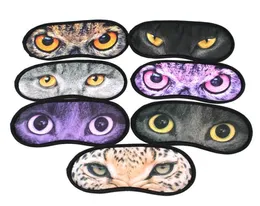 100pcslot Szybka seksowna 3D Print Ośszenia do powiek zwierząt Travel Sleeping Eye Mask Sleep Cover Mask 8432588