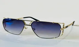 Cool di occhiali da sole pilota Legends 9093 Gold Blue Shaded Shield Stile Stile Sun Shade unisex con Box2858147