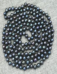 New 78mm Black real akoya Tahiti Cultured Pearl Necklace 50INCH7828234