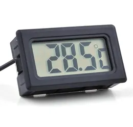 100 pcs digitales LCD -Bildschirm Thermometer Kühlschrank Kühlschrank Zulle Aquarium Fischtanktemperatur 50110c GT Schwarz Weiß Farbe LIN4939563