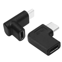 Samsung Huawei 스마트 폰 휴대용 커넥터를위한 90도 직각 USB 3.1 유형 C 남성에서 여성 컨버터 USB-C 어댑터