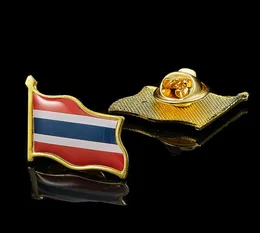 30pcs Thailandia Pin smaltato e spille bandiera in lapel Craft 3D Ornamenti Waving Badge7635219