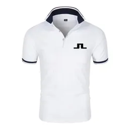 J Lindeberg Golf Tshirt Mens Clothing Summer Comensy Heathable Quickdrying с коротким рукавом Tee Men Polo Luxury 240430