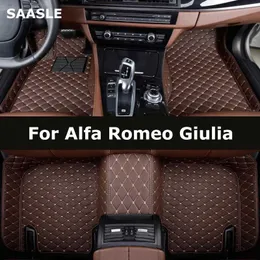 Saasle Custom Car Maths для Alfa Romeo Giulia Auto Carpets Foot Coche Accessorie T240509