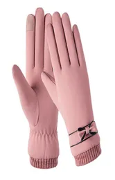Five Fingers Gloves Fashion Winter Women Windproof Waterproof Internal Plush Warm Lady Mittens Touch Screen Skinfriendly Soft Fem33960588