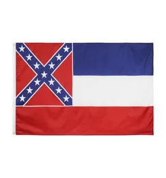 3x5ft 미시시피 주 주 깃발 MS State Flag 15090cm 폴리 에스테르 배너 양측 인쇄 미국 남부 HHA14116522331