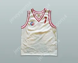 Custom Nay Mens Youth/Kids KK CRVea Zvezda 7 Red Star Beograd Serbia White Basketball Jersey Top Top S-6xl S-6xl