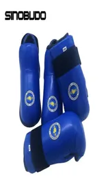 Redblue av hög kvalitet ITF taekwondo pu läderhandskar fotvakt ankelhandskar Martial Arts Karate Training Protector Equipment 2113491925