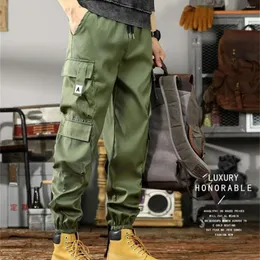 Men's Pants Elastic Oversized Casual Workwear For Loose Cropped Sports Cool Black Cargo Armygreen Men