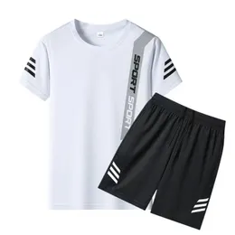 Klädspårsfall för män sommar 2 bit set streetwear mode kläder män streetwear shorts kostym män kläder lätt andas andas