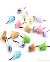 New 1326mm Bubble Tea Charms HiBall Milk Boba Drinks Keychain Jewellery Supply Summer Drink Pendants Earring Finding DIY1934308