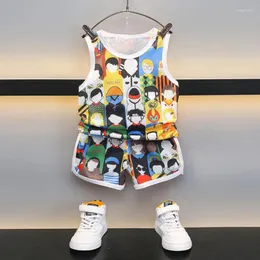 Clothing Sets 2pcs/summer Cartoon Cute Characters Clothes Children's Tracksuit Vest Shorts/2-7Y