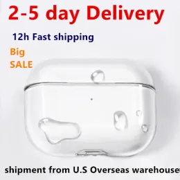 For Airpods pro 2 Earphones Accessories Apple airpods 2 3 Gen Protective Flip 6 Cover Wireless Bluetooth Earphones White PC Hard Shell earphones Protecter