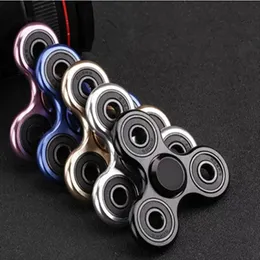 70mm Triangle Finger Aluminum Alloy Metal Spinner No Box R188 Bearing Turn for 3-4 Minutes Child Toys Decompression Toy Spinner 240510