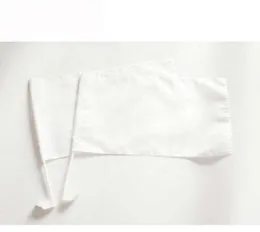 Nessun design Bandiera per auto sublimazione bianca bianca pura 30x45 cm Decorazione del finestrino di stampa in poliestere con pole di plastica da 43 cm4338130