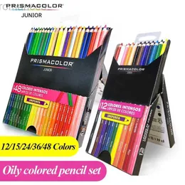 Карандаши Prismacolor Oil Wood Cronater Set Set Setring Sketching Colored Pencil для предметов питания для начинающих арт -поставки 15/15/24/36/48 Цвета D240510