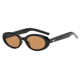 näsa människor solglasögon retro ovala solglasögon för kvinnors nya trendiga punk stil ram skugg mode lyx varumärke designer uv400 skyddande glasögon