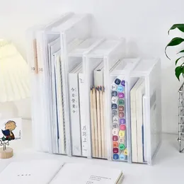 NEW A4 Document Storage Box Desktop Office Test Paper Storage Certificate Storage Box Transparent Data Sorting File Boxfor Desk Test Paper Organizer