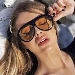 Sunglasses 2024 Fashion Oval For Women Men Retro Oversized Frame Sun Glasses Trending Shades UV400 Eyeglasses