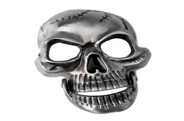 Gürtel Gothic Punk Schädel Skelleton Kopf Silber Leder Gürtelschnalle Herren Kiefergürtel Gürtelbelt9306208