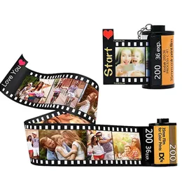 15 PO Özel Anahtarlık Albüm Kamera Film Roll Anahtar Key Zinciri Çoklu Anahtar Yüzükler Vintage Retro Doğum Günü Lover için Benzersiz Hediye 240510