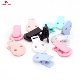 Sutoyuen 20st runda huvudet nappklipp Soother Holder för DIY -pärlor Baby Dummy Chain Plastic Pacifier Clips Baby Accessories 240423