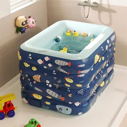 Liten badkar utan lock Små lägenhet barn simning pool familj bärbar fällbar badkar badrum uppblåsbart badkar m 240423