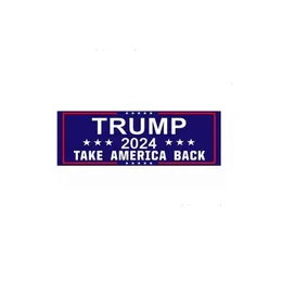 Other Event & Party Supplies Bumper Flags Car Stickers Trump 2024 U.S. General Election 3X9 Inch House Window Laptop Decal Take Back S Dh1Ss